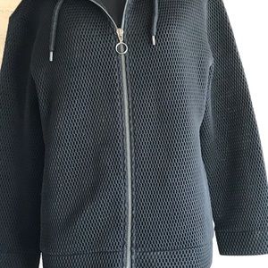 Top Shop Black Knit Hooded Jacket